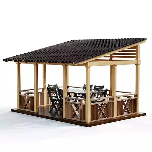 Gazebo 01 3D model 3