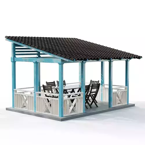 Gazebo 01 3D model 5