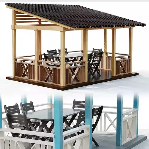 Gazebo 01 3D model