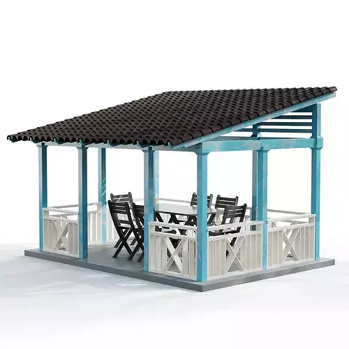 Gazebo 01 3D model 4