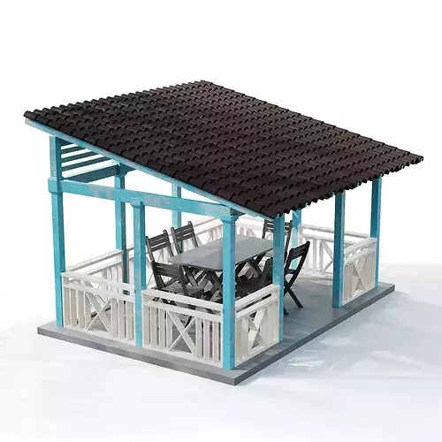 Gazebo 01 3D model 6