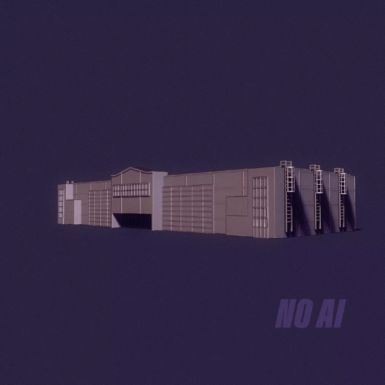 Universal Industrial Building Scale Model 3D print model