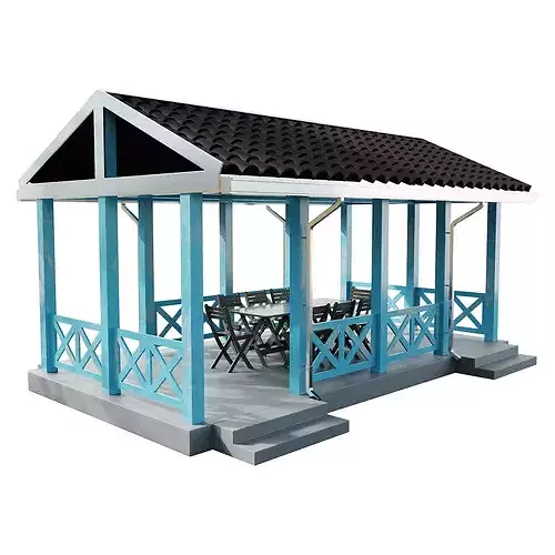 Gazebo 4 3D model 5