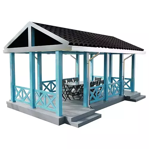 Gazebo 4 3D model 6