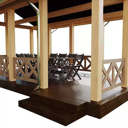 Gazebo 4 3D model 3