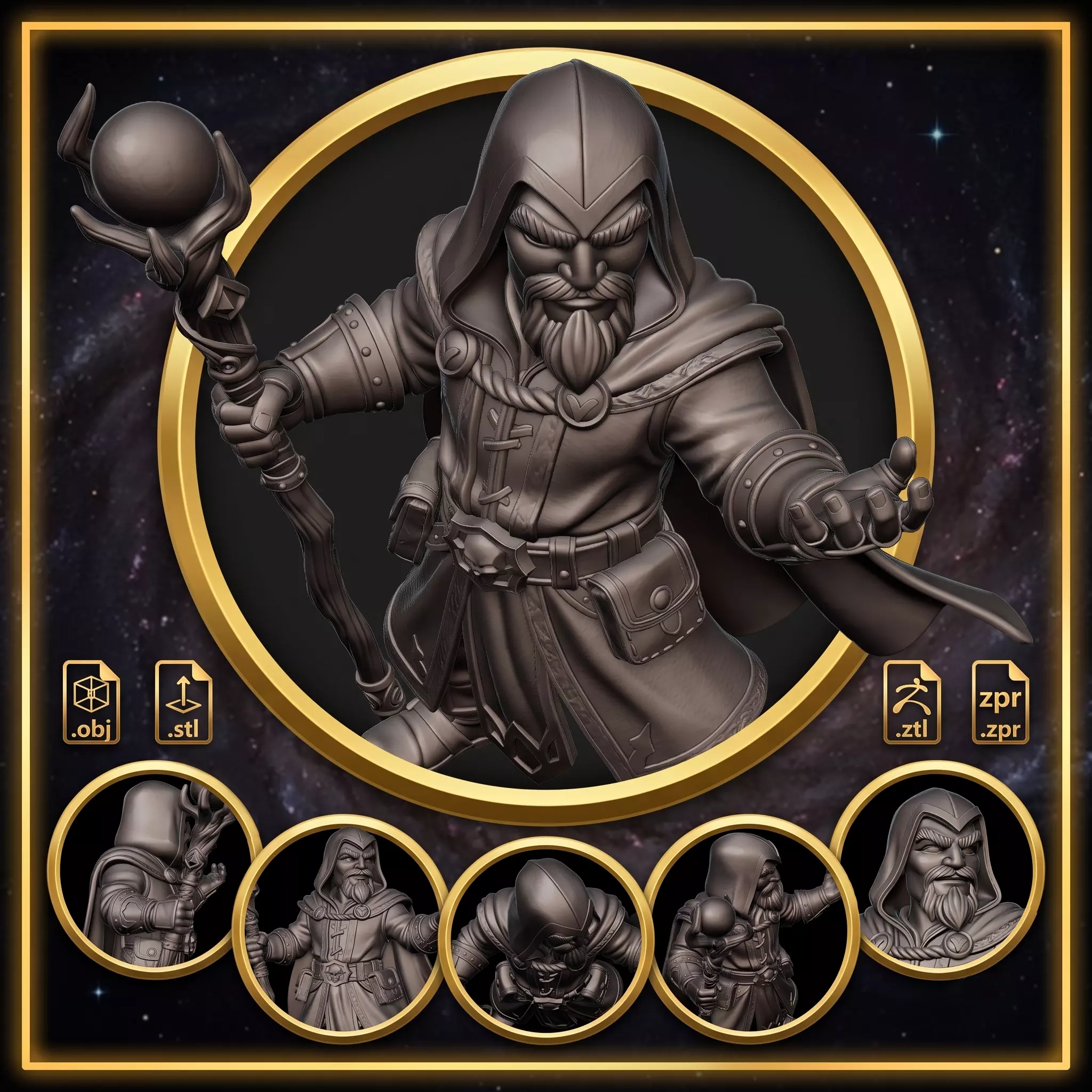 Wizard 3D print model
