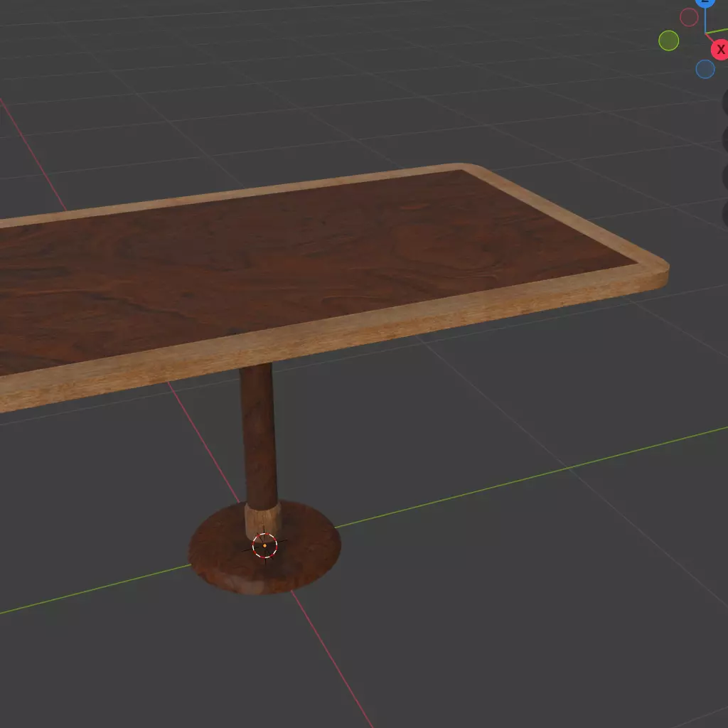 Rectangular Wooden Restaurant Dining Table Low-poly 3D model