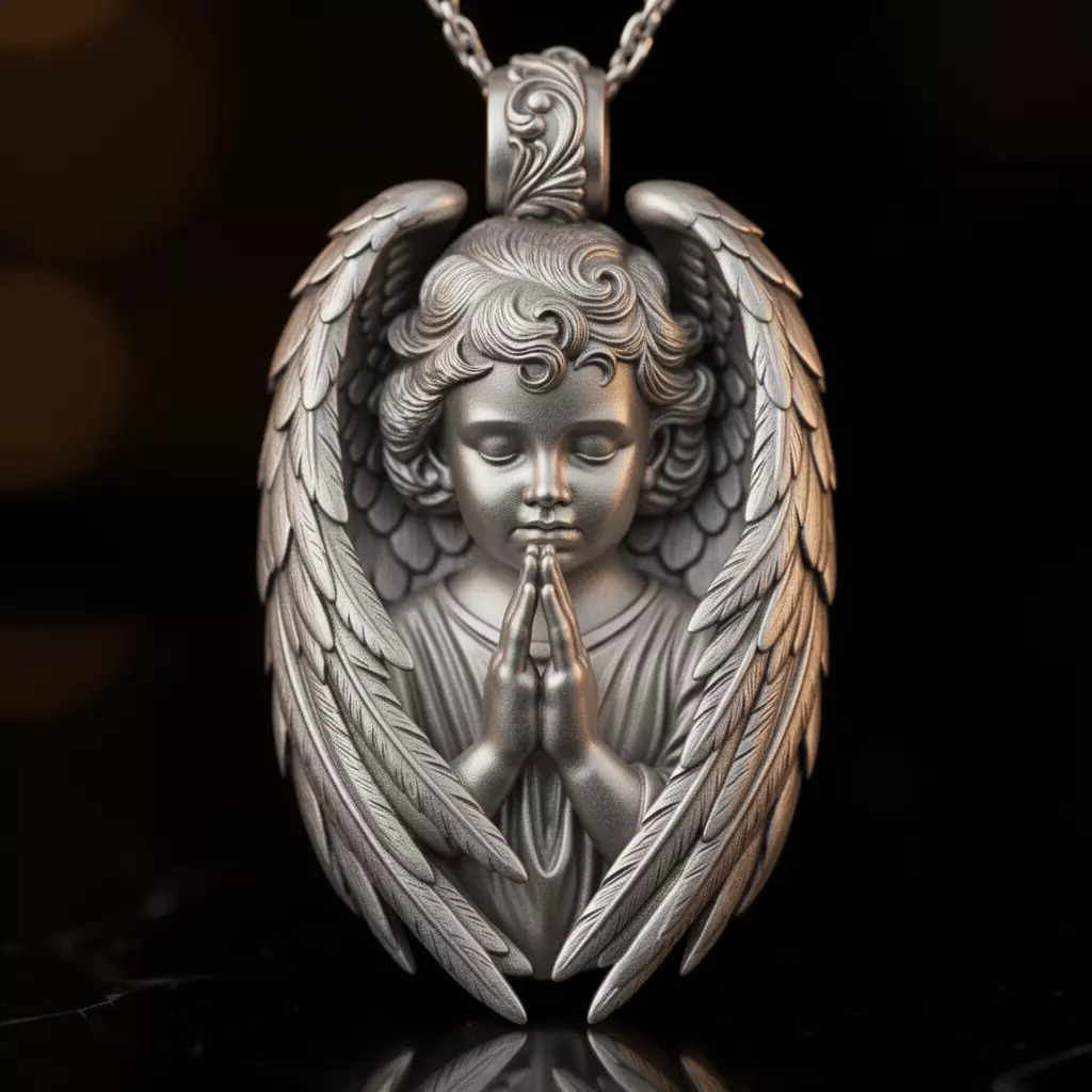 Guardian Cherub Pendant Angel of Peace 3D print model