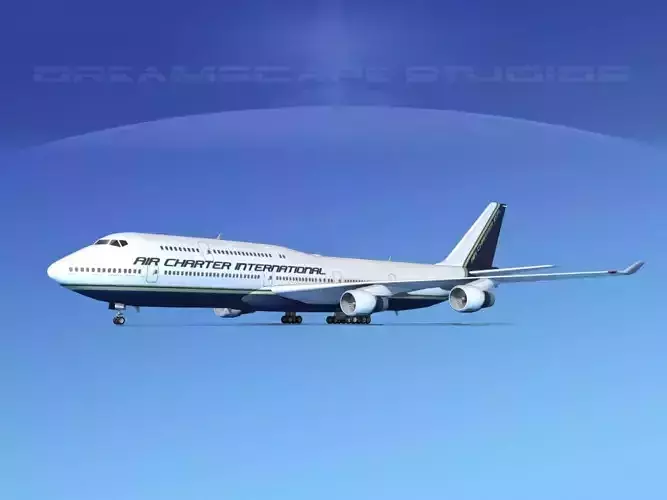 Boeing 747-8I Air Charter Intl 3D model