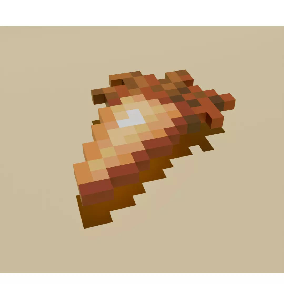 Stylized Minecraft Carrot Gold- Voxel Fan Art 3D print model