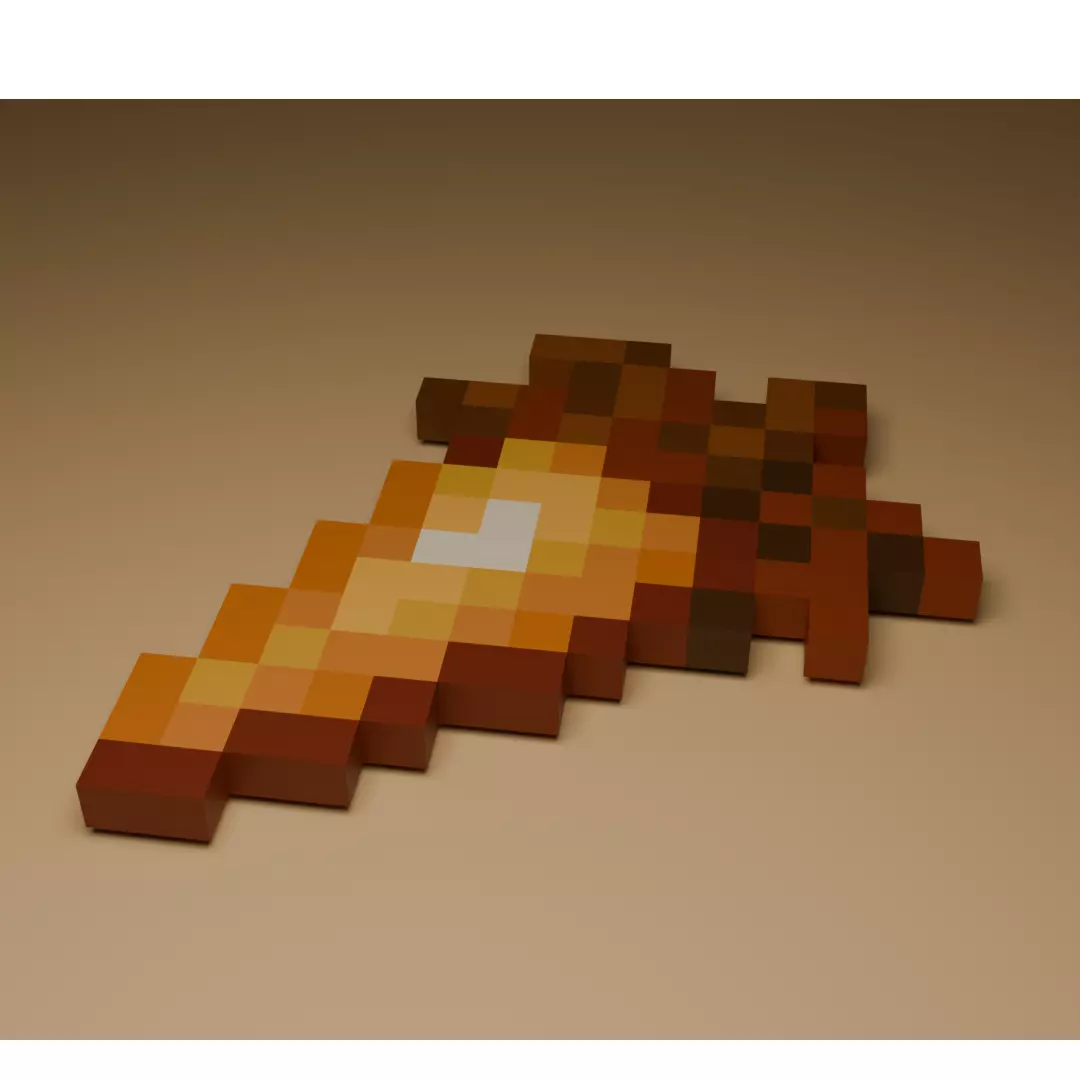 Stylized Minecraft Carrot Gold - Voxel 3D print model