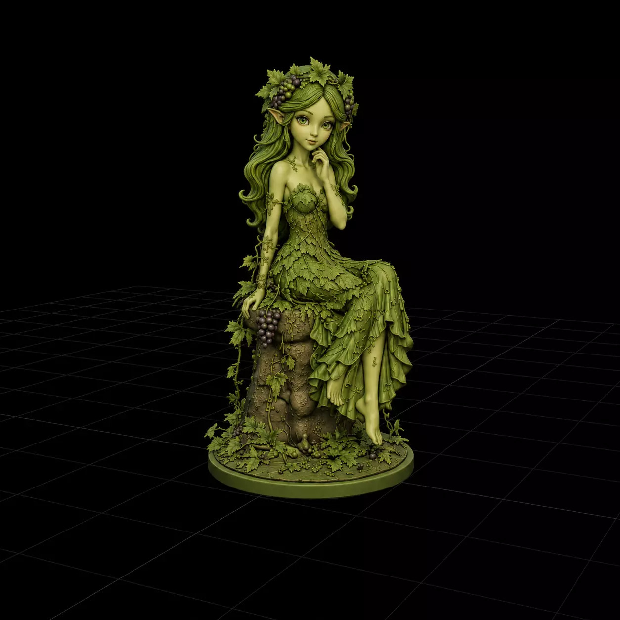 Seated Vine Maiden STL 3D model
