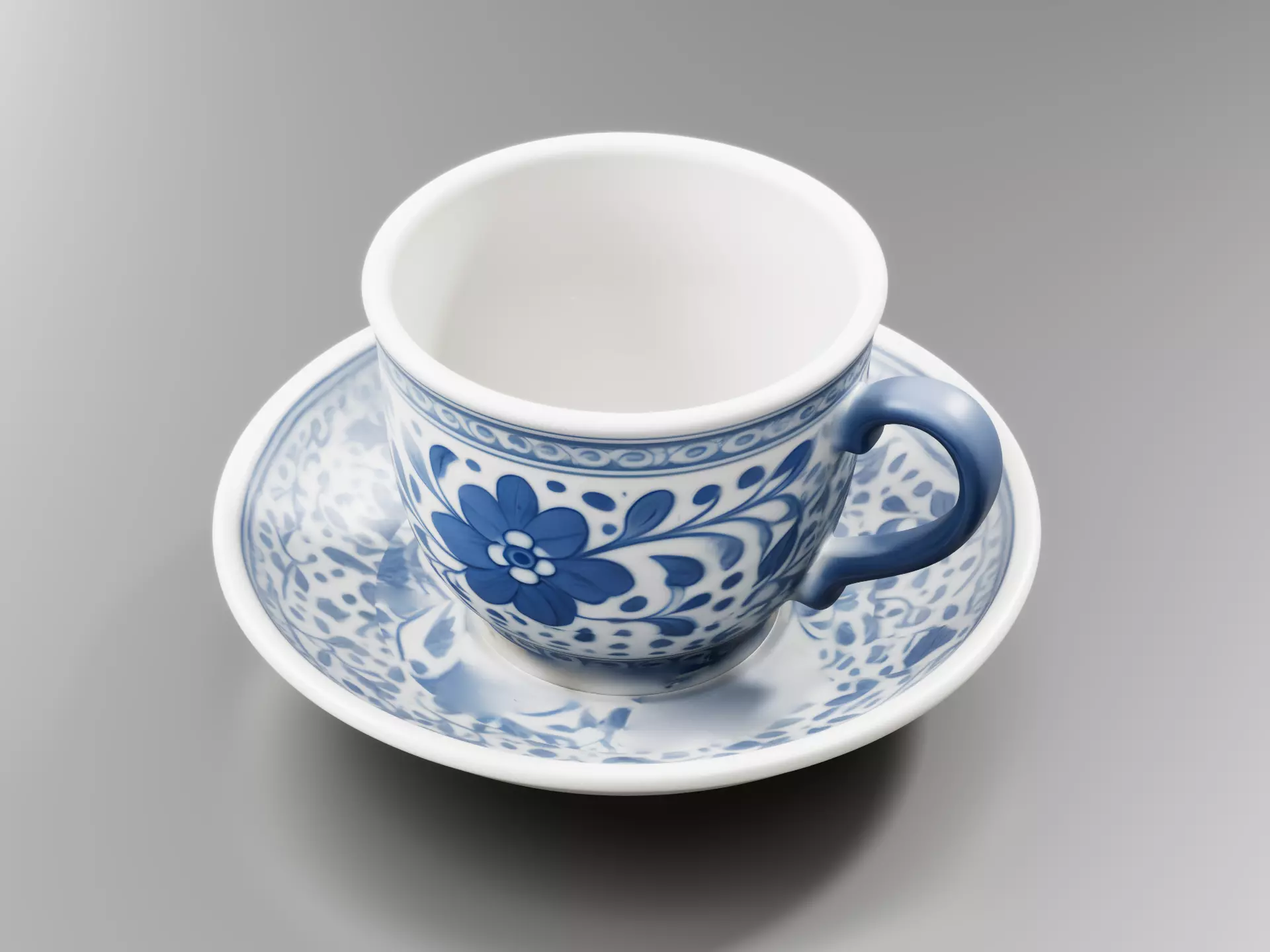 Cup and 3D print model