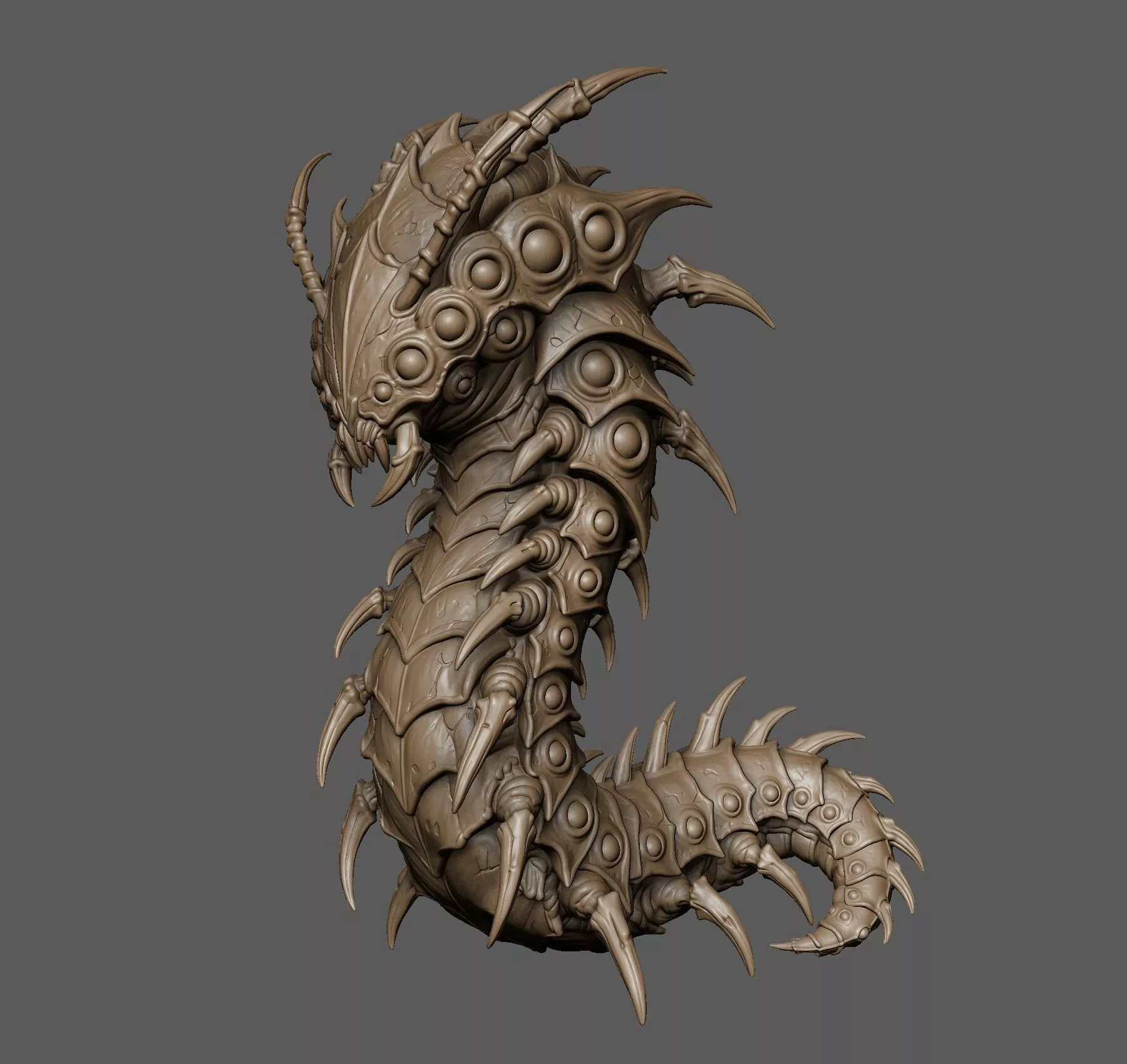 Oculus Dread-Worm Centipede Monster 3D print model