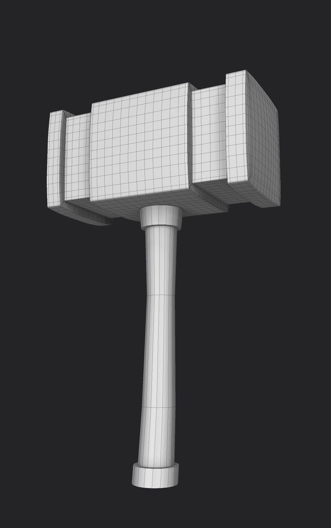 Hammer Low-poly 3D model_4