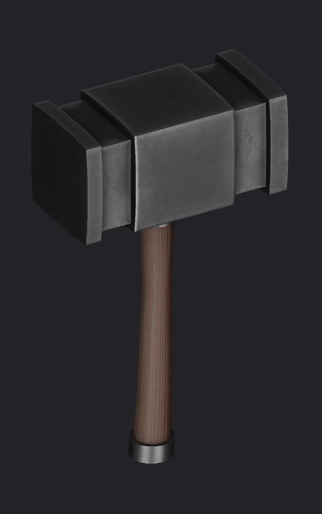 Hammer Low-poly 3D model_5