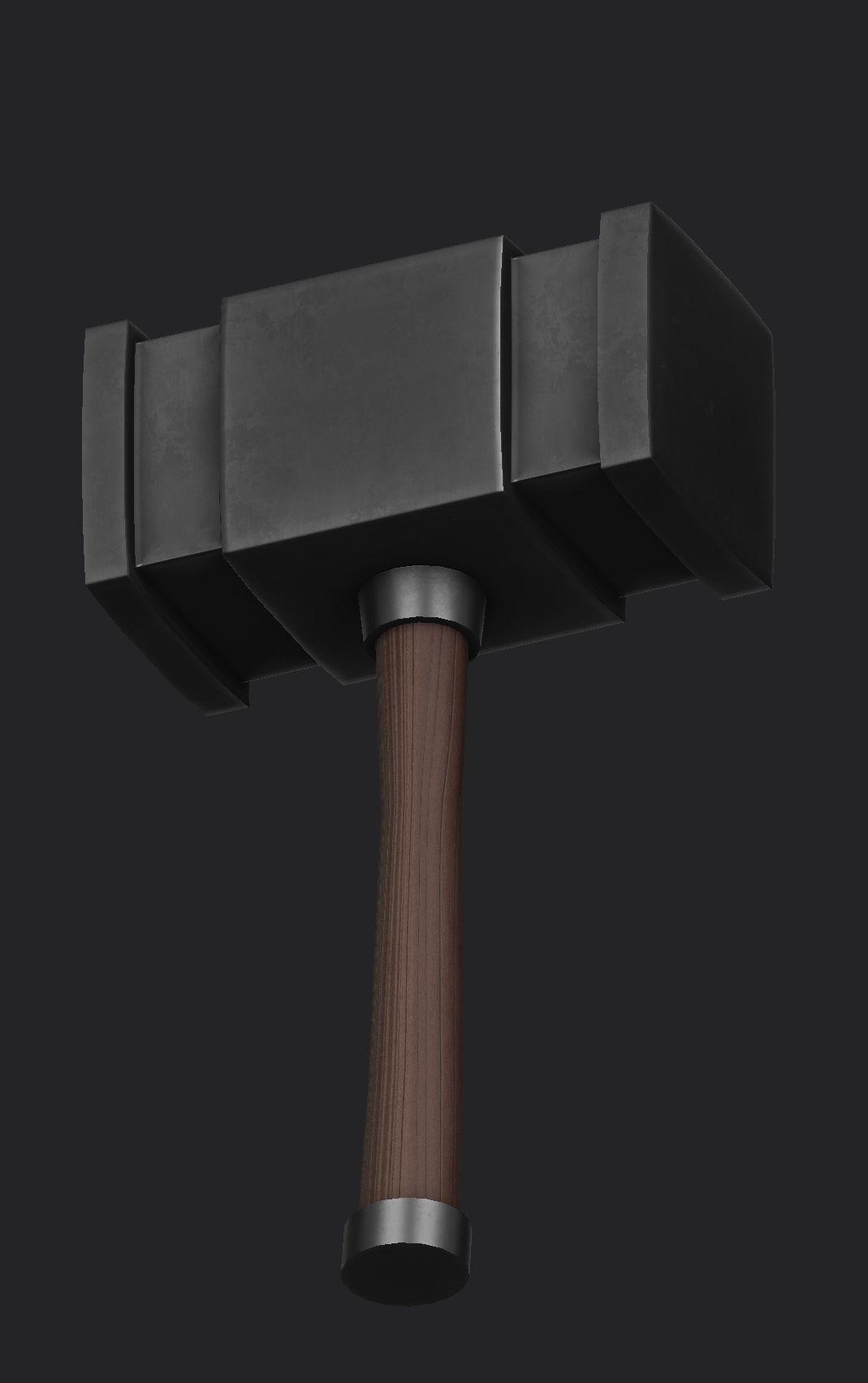 Hammer Low-poly 3D model_1
