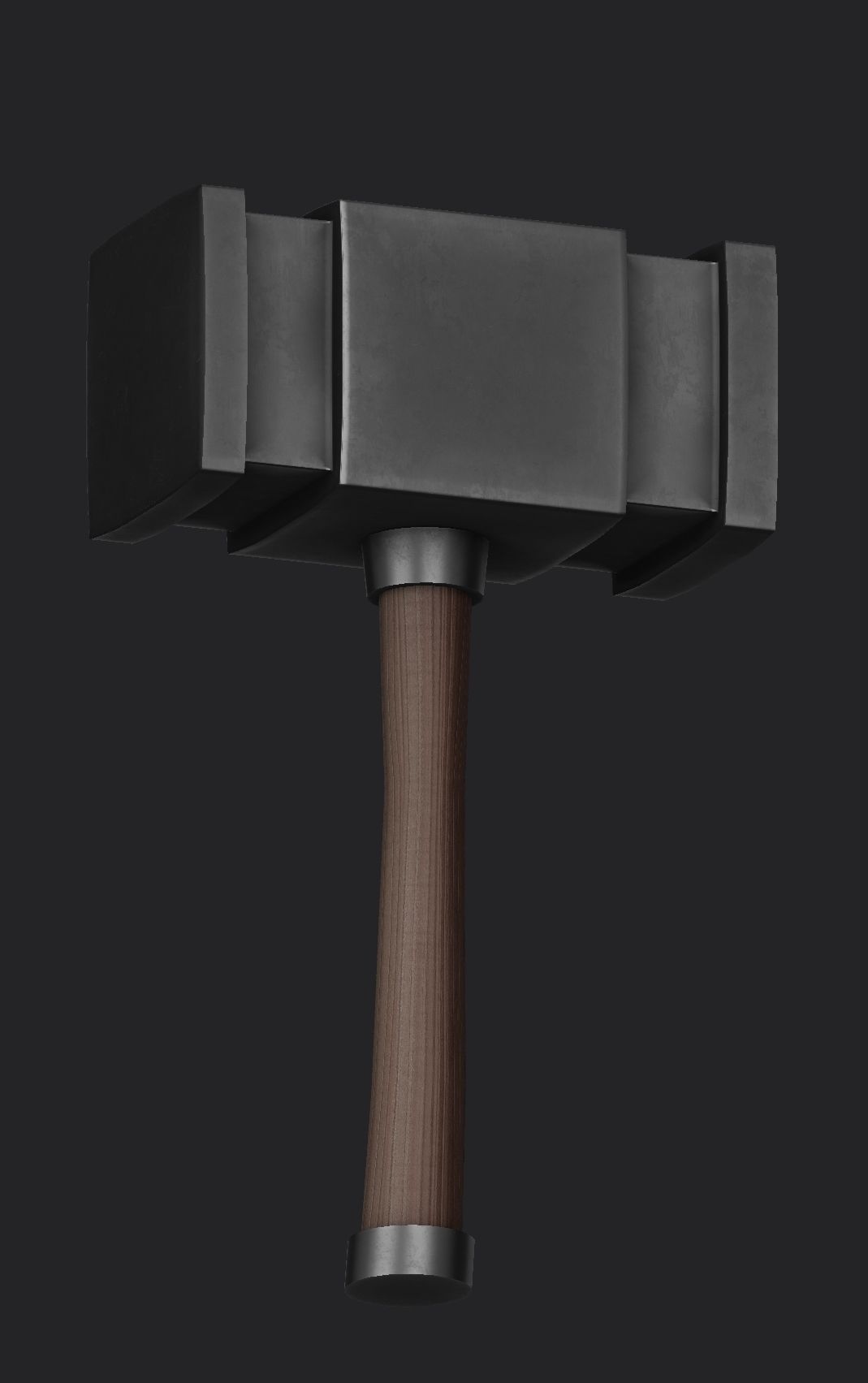 Hammer Low-poly 3D model_3