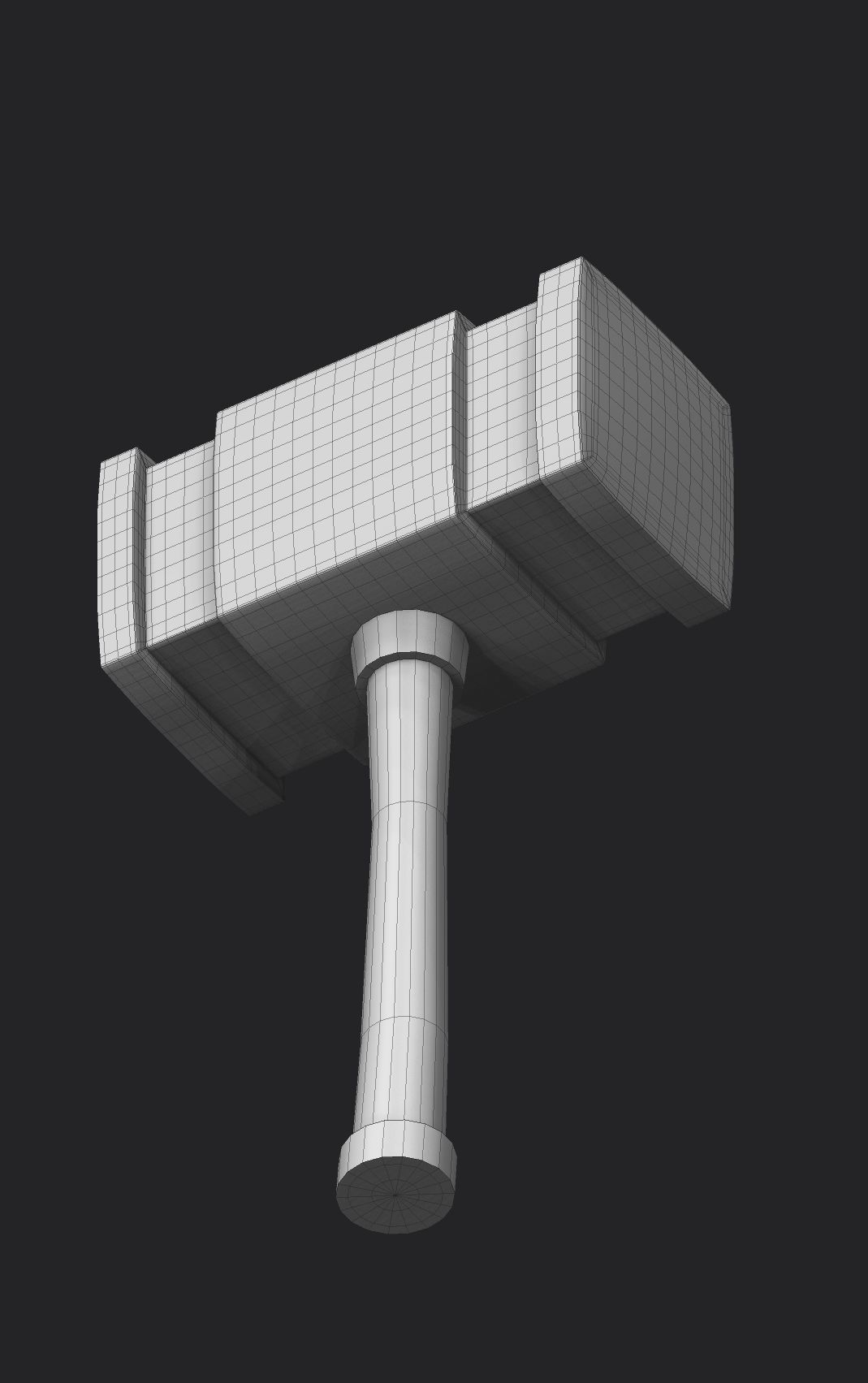 Hammer Low-poly 3D model_2