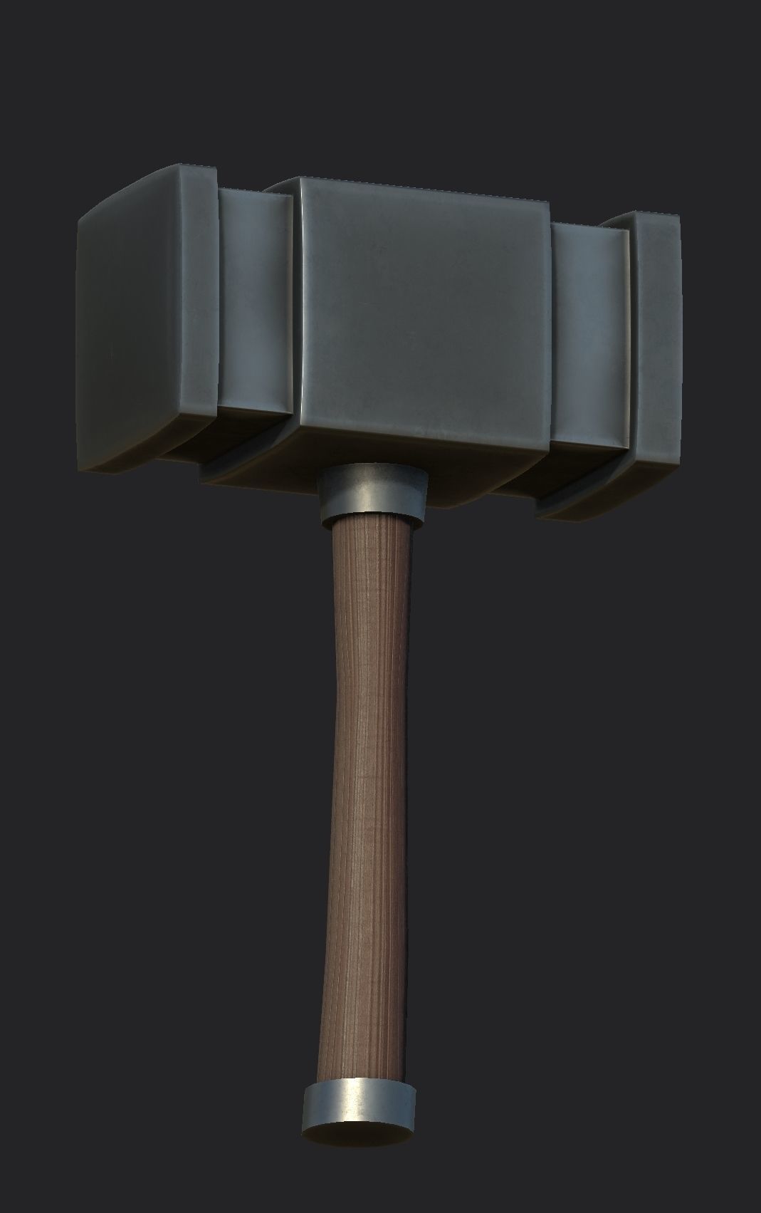 Hammer Low-poly 3D model_7