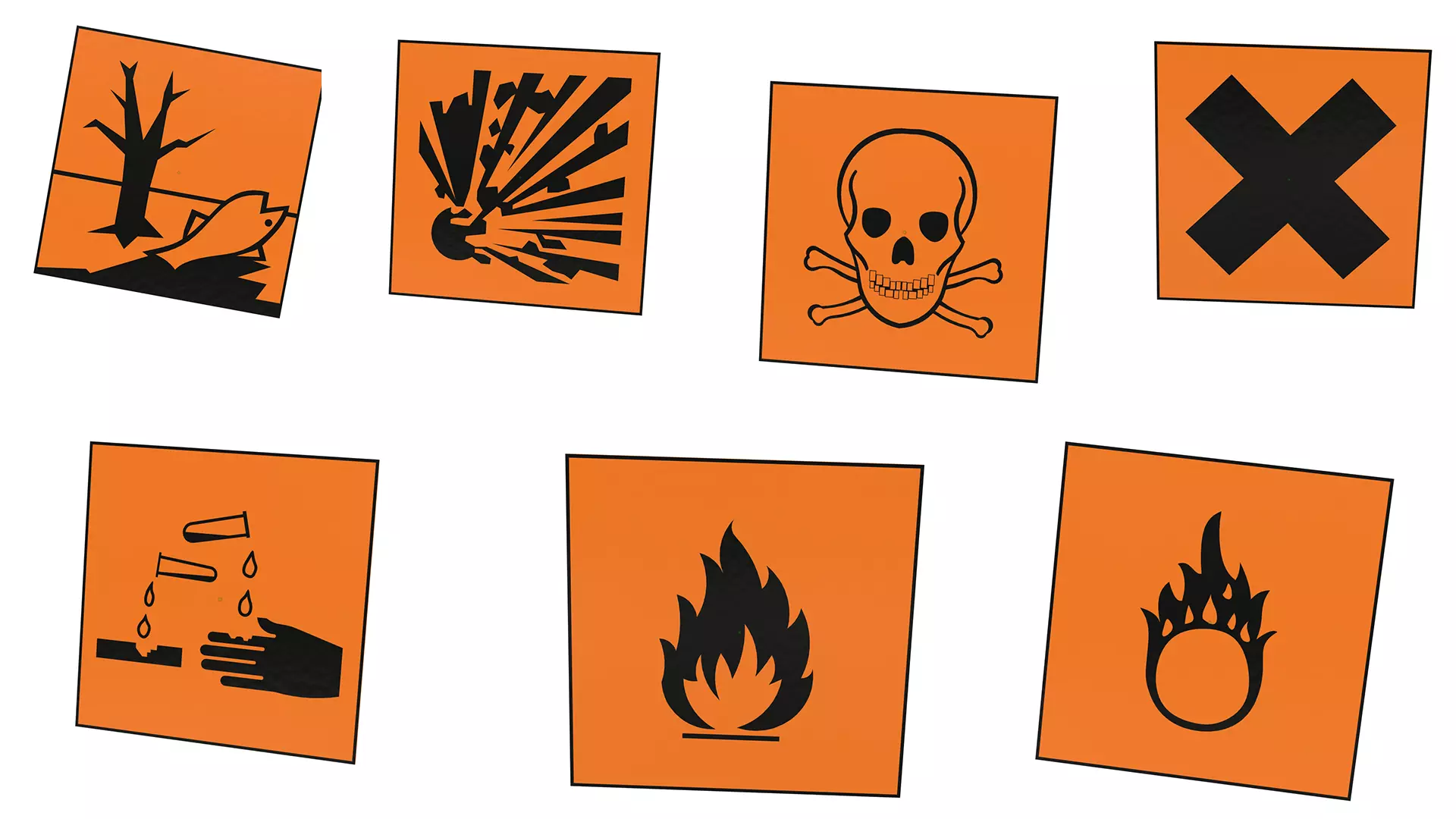 Europe standard hazard pictograms Directives 67548EEC 199945EC 3D print model