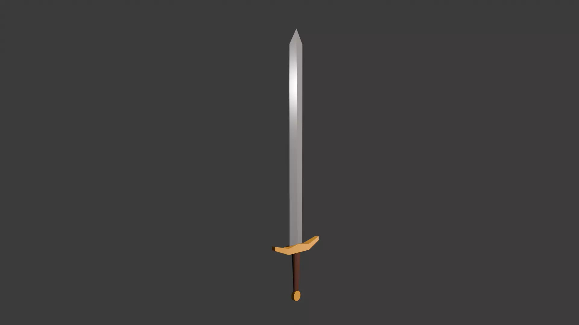 Free Low-poly Fantasy Steel Sword Free low-poly 3D model