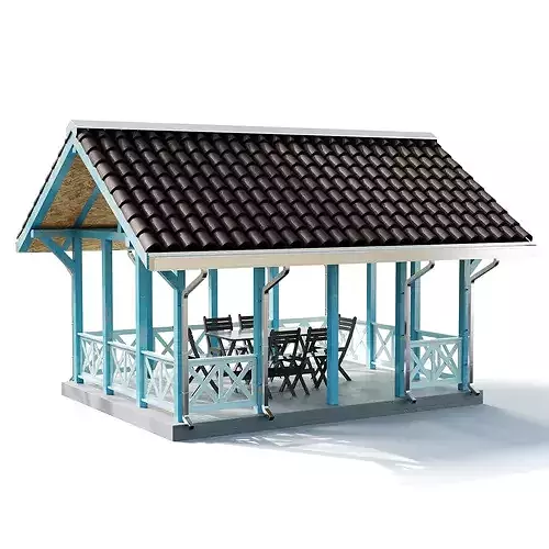 Gazebo 06 3D model 4
