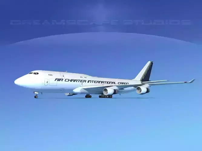 Boeing 747-8I Air Charter Intl Cargo 3D model