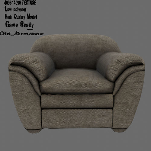 Armchair Low-poly 3D model