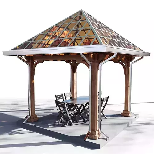 Gazebo 07 3D model 5