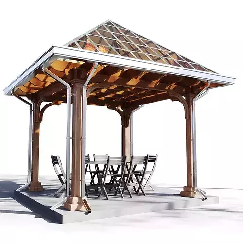Gazebo 07 3D model 4
