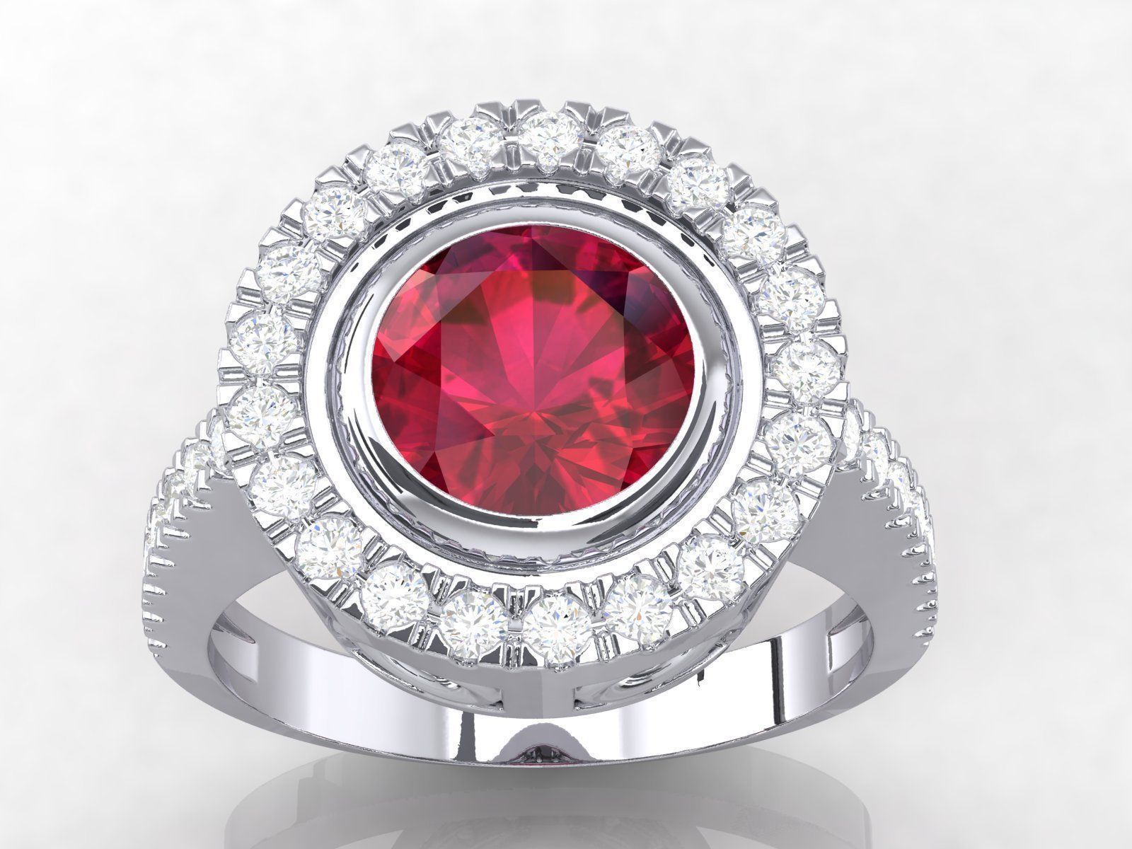 Ruby Ring 01 3D print model_1