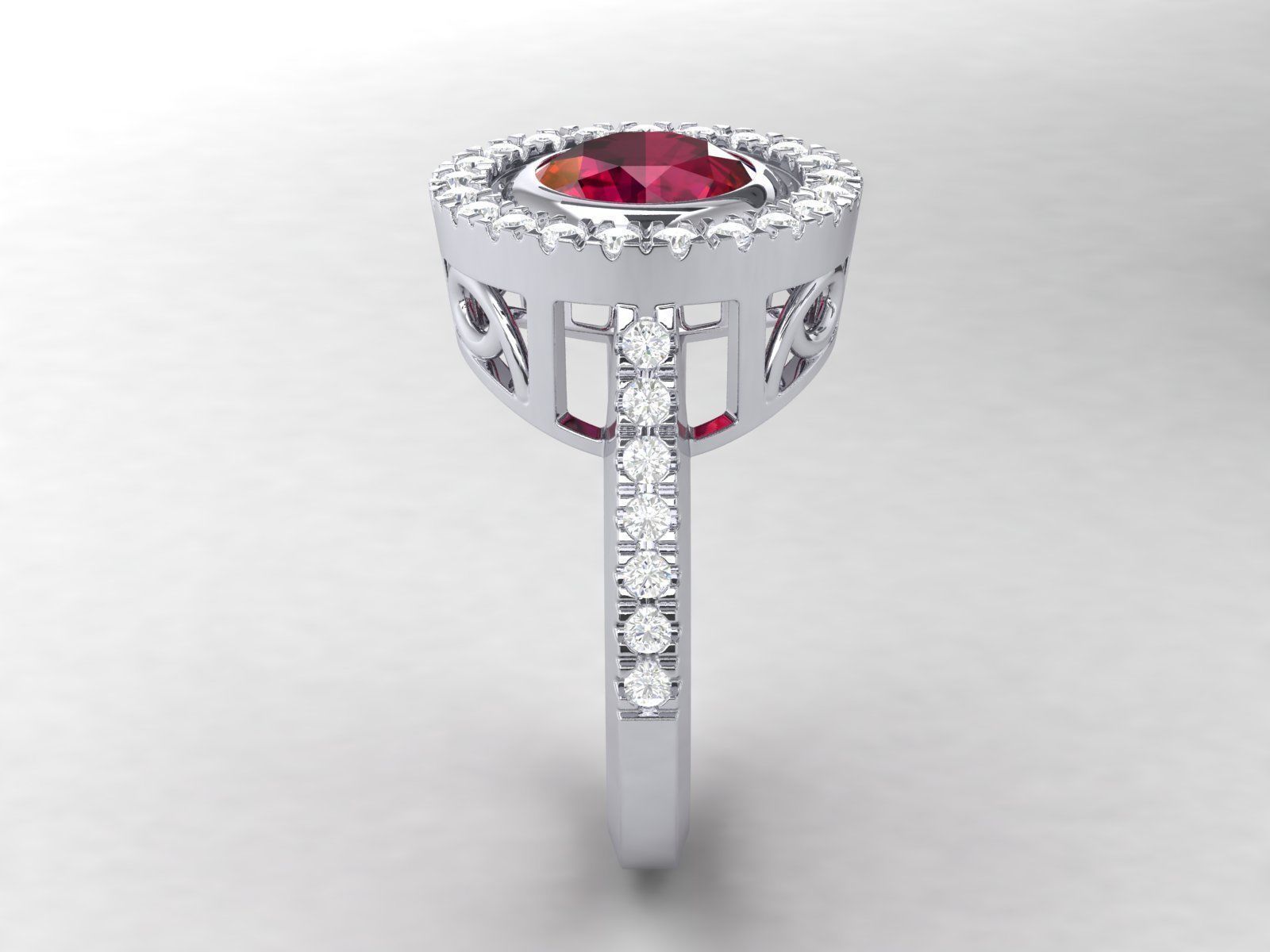 Ruby Ring 01 3D print model_3