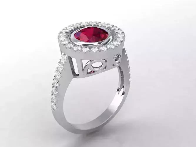 Ruby Ring 01 3D print model