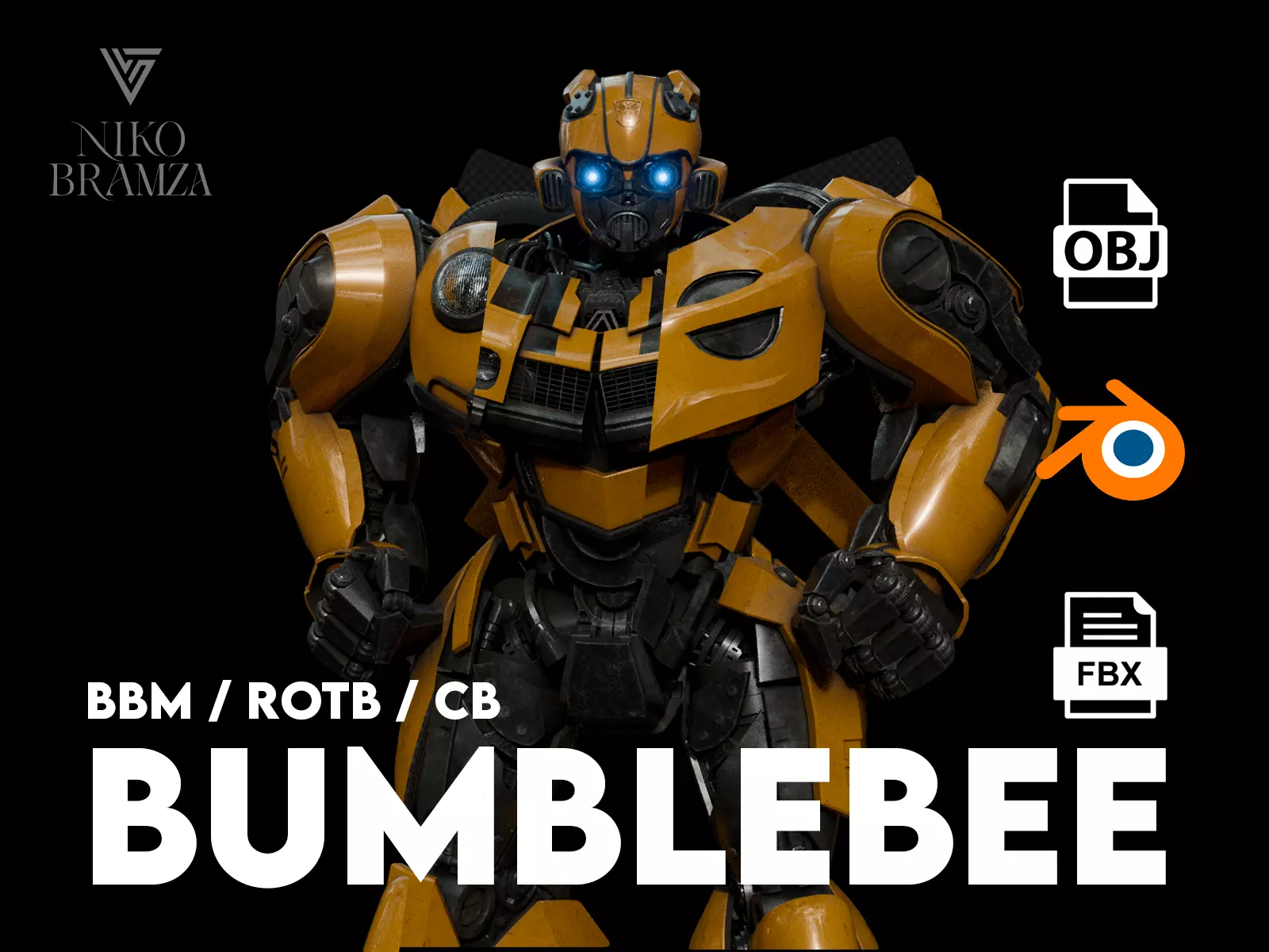 Transformers Bumblebee BBM ROTB 3D Model 3 in 1 3D model