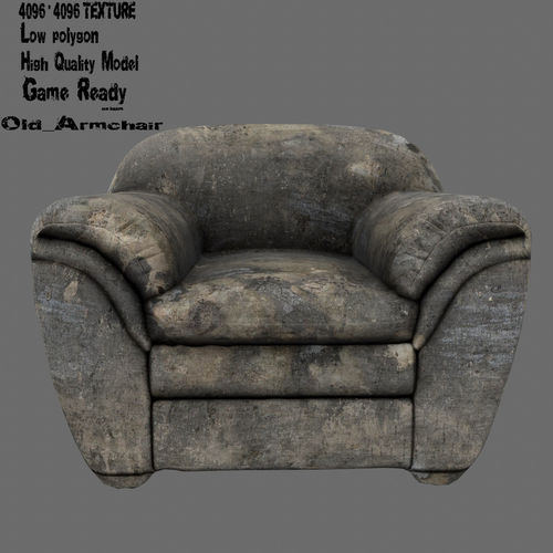 Armchair Low-poly 3D model