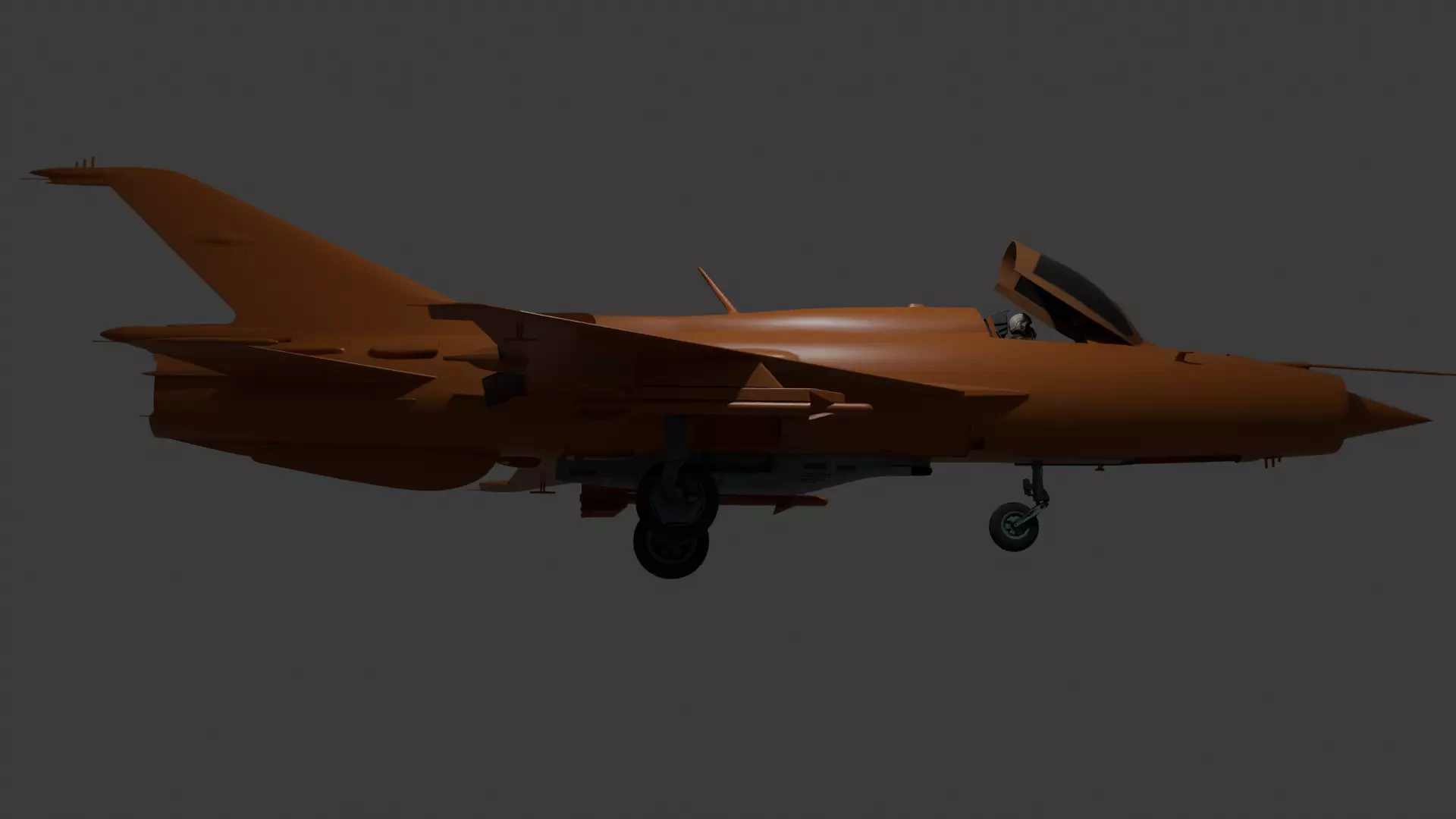 Wooden Airplane 3D Model Low-poly 3D model