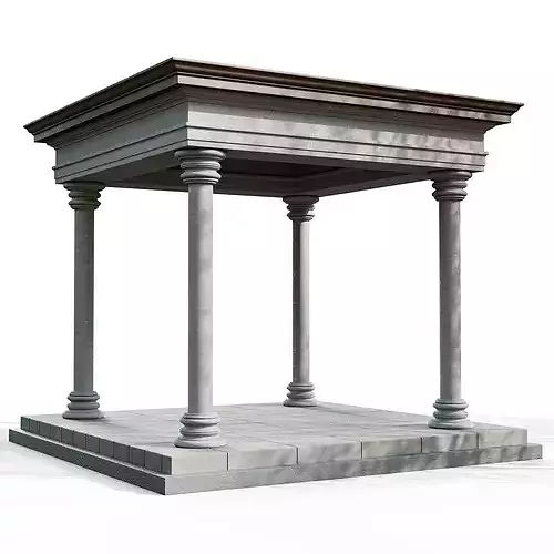 Gazebo 011 3D model 4