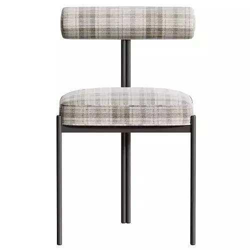 Glam Style Upholstered Dining Chair 3D model 4
