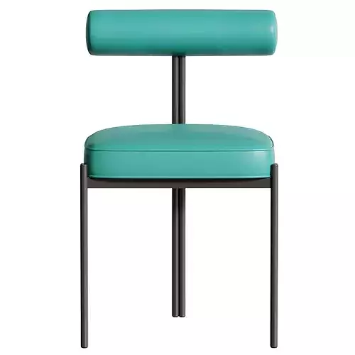 Glam Style Upholstered Dining Chair 3D model 6