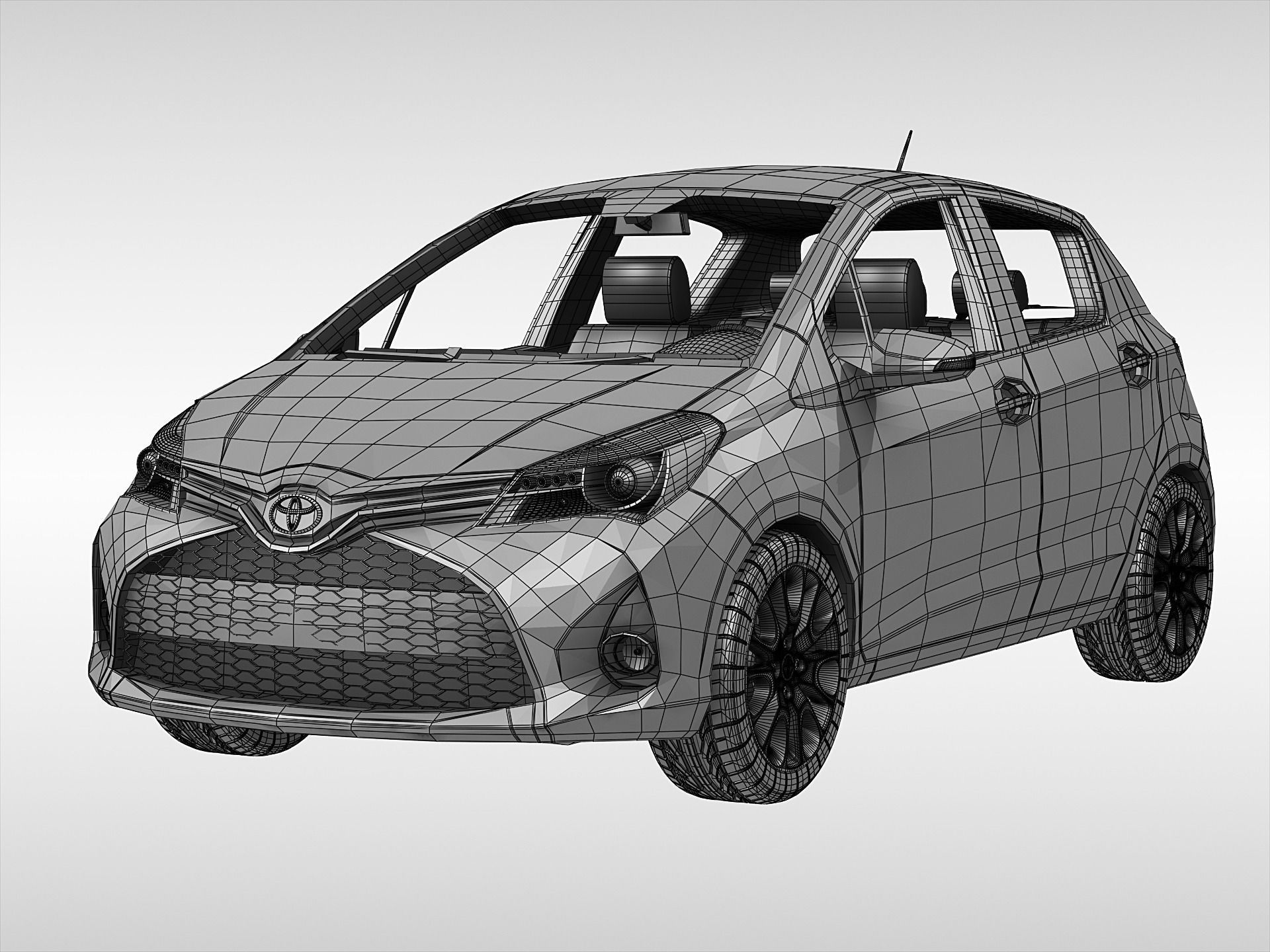 Toyota Yaris 2015  3D model_10