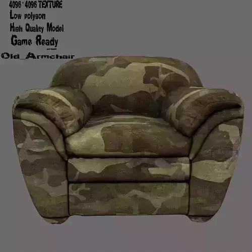 Armchair chair in camouflage