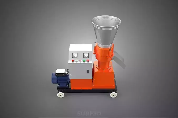 AUTO CONTROL PANEL BOX ELECTRIC PELLET PRESS MILL MAKING MACHINE 3D model 7