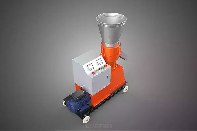 AUTO CONTROL PANEL BOX ELECTRIC PELLET PRESS MILL MAKING MACHINE 3D model 4