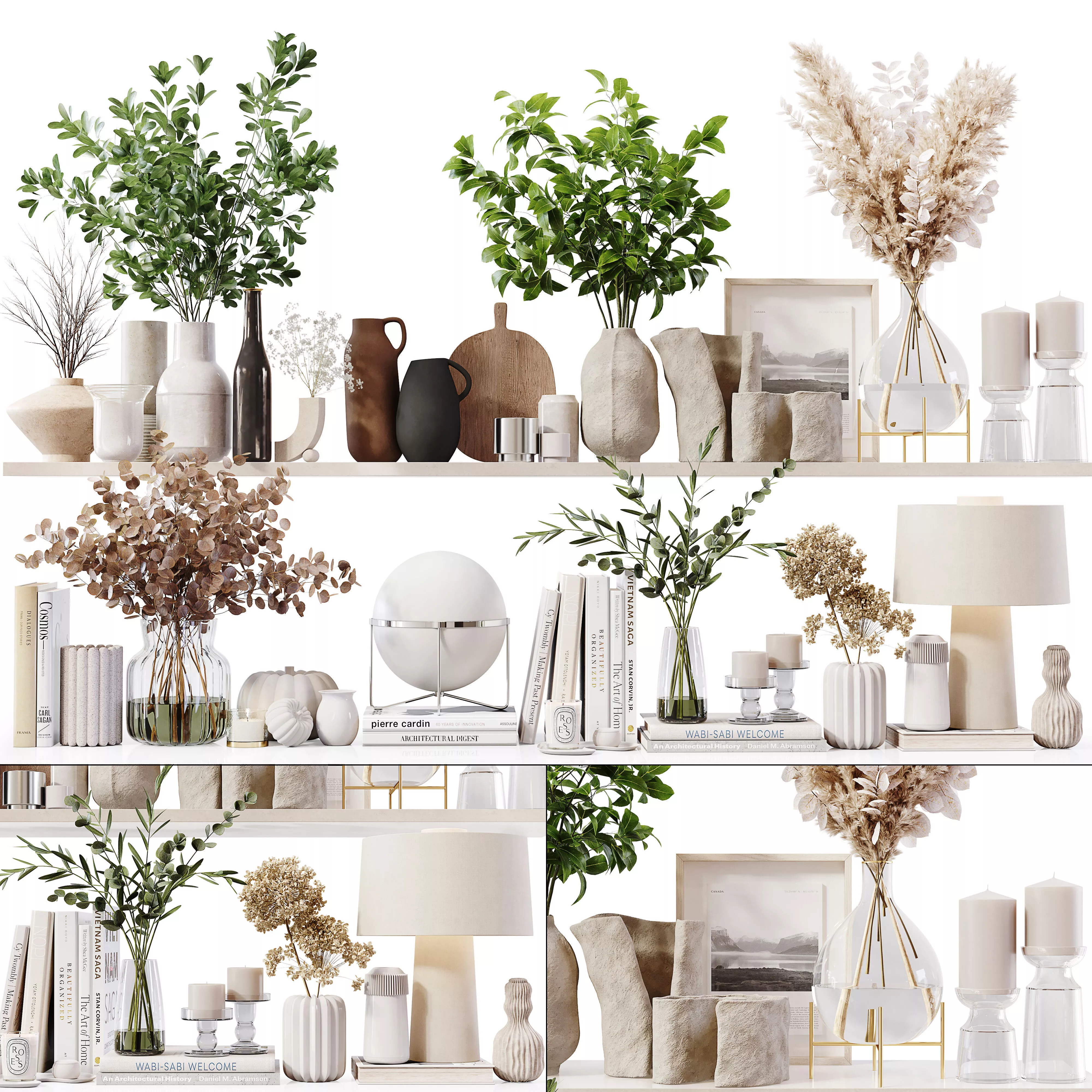 Decorative Set 261 Low-poly 3D model