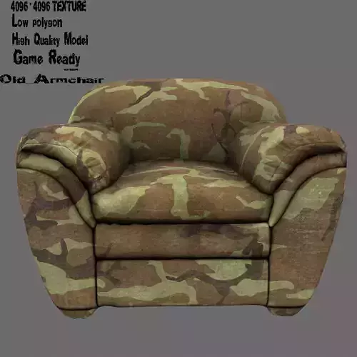Armchair chair in camouflage