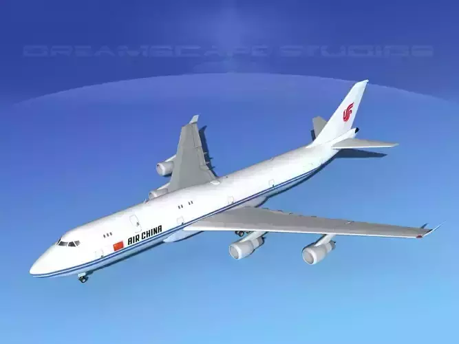 Boeing 747-8I Jumbo Jet China 3D model
