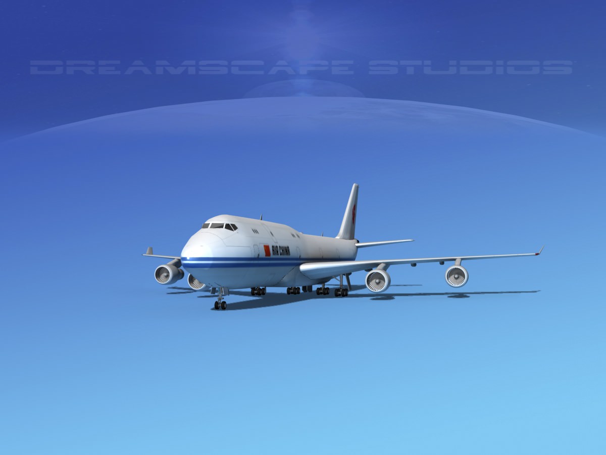 Boeing 747-8I Jumbo Jet China 3D model_2