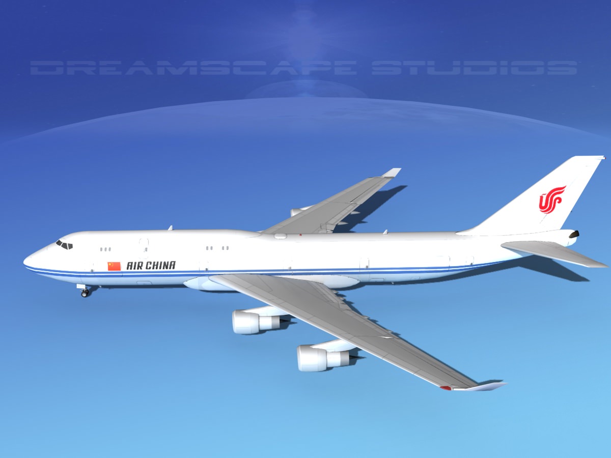 Boeing 747-8I Jumbo Jet China 3D model_10