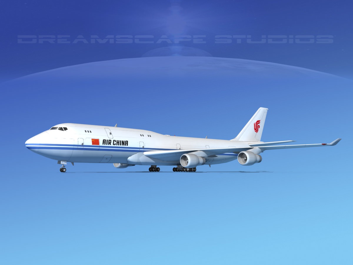 Boeing 747-8I Jumbo Jet China 3D model_1